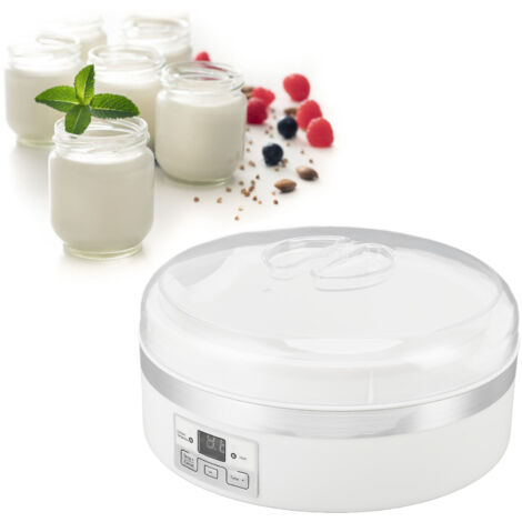 Yogurtera – Yogurtera multifuncional y automática con 7 recipientes, acero inoxidable 304, gran capacidad, temperatura constante, dispositivo de fermentación para natto y vino de arroz, enchufe europe