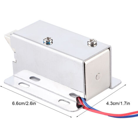 Mini cerradura electromagnética (12 V CC) para puertas, ventanas, armarios y cajones: cerradura magnética ajustable de 4 vías, fácil instalación.