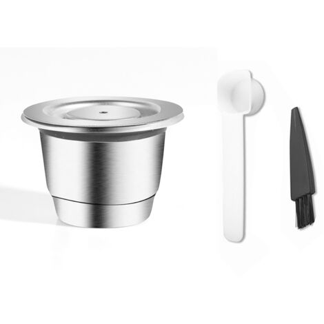 Cápsula reutilizable y recargable de acero inoxidable (3,7 ml), compatible con Nespresso U, CitiZ, Pixie, Le Cube, Essenza, Maestria, Lattissima e Inissia Concept. (1/5)