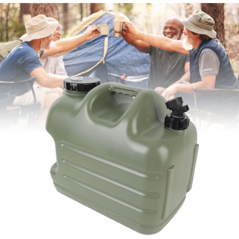 Bidón de agua grande para camping con capacidad de 25 litros, grifo de PE reforzado, a prueba de fugas, para almacenamiento en caravanas.