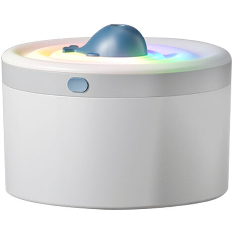 Humidificador ultrasónico portátil con capacidad de 1,5 L, pantalla LED multicolor y varios modos de vaporización, silencioso (20 dB), ideal para la oficina, el dormitorio y el salón, color blanco. (1/5)