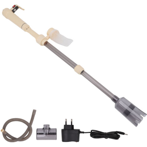 Limpiador eléctrico para acuarios con mecanismo retráctil – ABS – función de vaciado y recogida de grava – 2 pilas C (no incluidas)