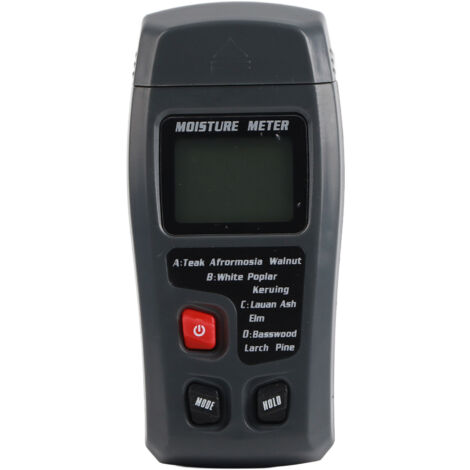 Higrómetro digital LCD profesional para madera con detector de humedad, medidor de humedad de la madera con 4 modos, sonda de alta precisión ±0,5%. (1/5)