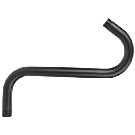Brazo de ducha  Brazo de extensión S de acero inoxidable 201  Brazo de ducha de extensión negro de 8 pulgadas G1/2"  Juego de ducha