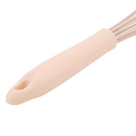 Mini batidora de mano de silicona para batir huevos, remover, mezclar, utensilio de cocina, rosa [Batidor de huevos] + [Utensilios de cocina] + [MX-S01] + [Rosa 300 mm] (1/5)