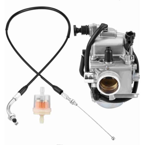 Carburador nuevo de metal color plata para Honda ATC250ES (1985–1987) y Rancher 350 (2000–2006) con cable de acelerador. (1/5)