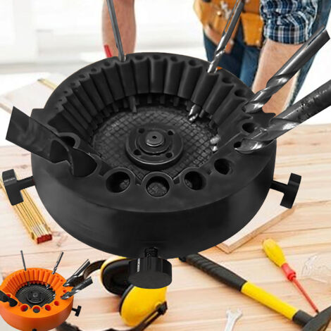 Afilador de brocas para amoladora angular de ABS, accesorio de afilado de 2 a 13 mm, con 3 tornillos, color negro. (1/5)