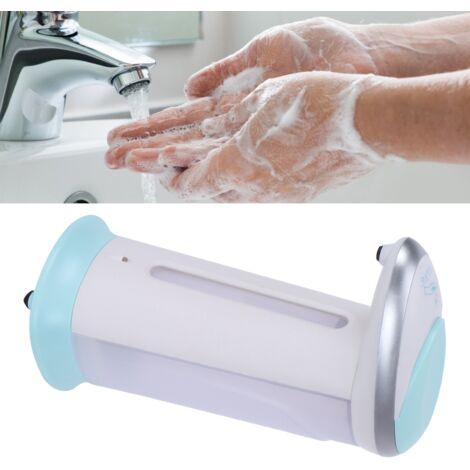 Dispensador de jabón automático sin contacto para el hogar y el baño, ABS azul, capacidad de 400 ml. (1/5)