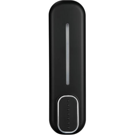 Dispensador de jabón manual de pared fabricado en ABS para gel de ducha y champú, 300 ml, negro, para hogar y hotel. (1/5)