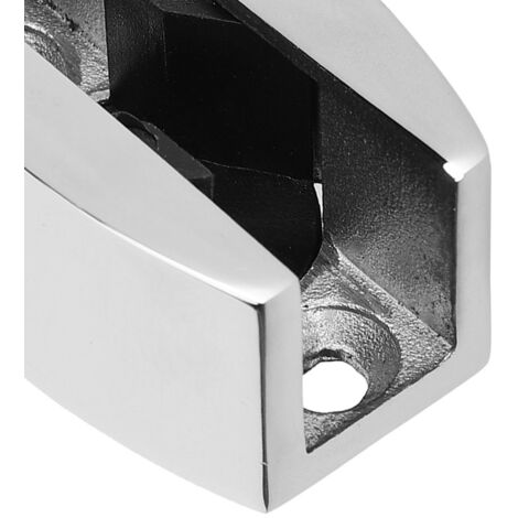 Rodillo guía en forma de U de acero inoxidable para puertas correderas de cristal: posicionador de guía de suelo (brillante)