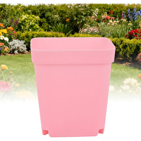 Maceta decorativa para jardín con orificio de ventilación, PP, 8 cm, rosa. (1/5)