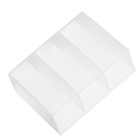 Mini-Multifunktions-Wandaufbewahrungsbox mit 3 Fächern, transparent, kompakt, selbstklebend - kein Bohren erforderlich - 8 x 3 x 5,5 cm (inkl. Aufkleber)