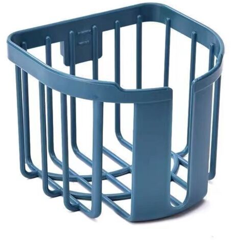 Portarrollos de papel higiénico de pared fabricado en plástico ABS, no requiere taladrar, impermeable, para baño y cocina – Azul