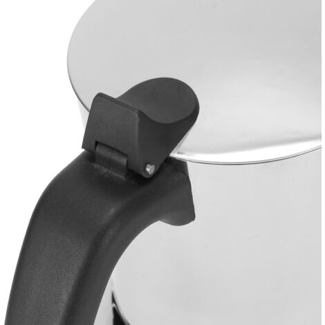 Cafetera italiana tipo moka fabricada en acero inoxidable 304 para la preparación de café, para 4 personas, apta para cocinas de gas e inducción, con mango resistente al calor. (1/5)