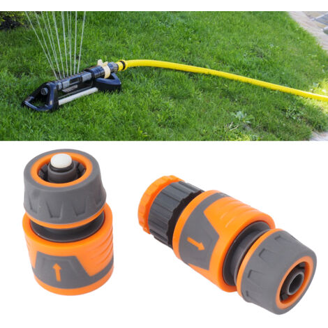 Grifo para manguera de jardín – conector rápido – válvula de cierre rápido – plástico – dimensiones estándar