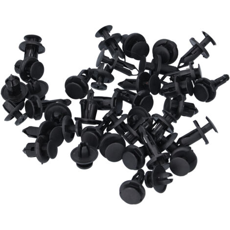 [Stoßstangenbefestigungen] [40 Stück] [Schwarzes Nylon-Befestigungsset] für Türverkleidungen und Zierleisten (1/5)