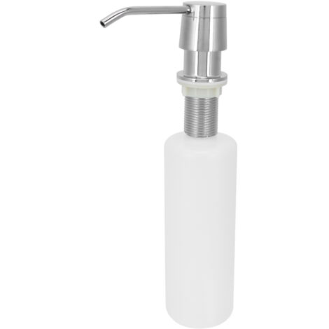 Dispensador de jabón de acero inoxidable de 350 ml con bomba – recipiente para jabón para cocina y baño (1/5)