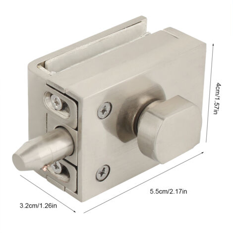 Cerradura giratoria con pomo para puertas de cristal de baño – tamaños 8–12 mm – aleación de zinc-bronce