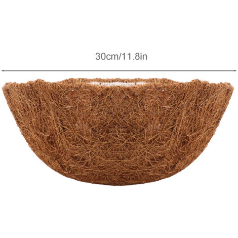 Esterilla de fibra de coco para macetas colgantes, ideal para plantas rastreras, retiene la humedad y reduce el riego en un 50%, disponible en tamaños de 20 cm a 50 cm, 1 unidad incluida en el envío. (1/2)