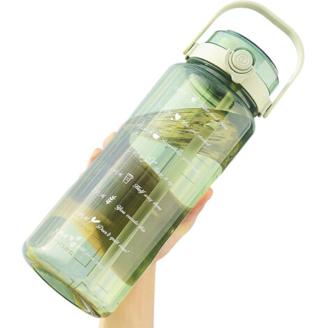 Sport-Trinkflasche mit großem Fassungsvermögen Motiva 2000ml Flasche Hochwertiges, BPA-freies Design 2 Öffnungen und Skala Ergonomisches, tragbares und praktisches Trichterdesign für sportliche Ak (1/5)
