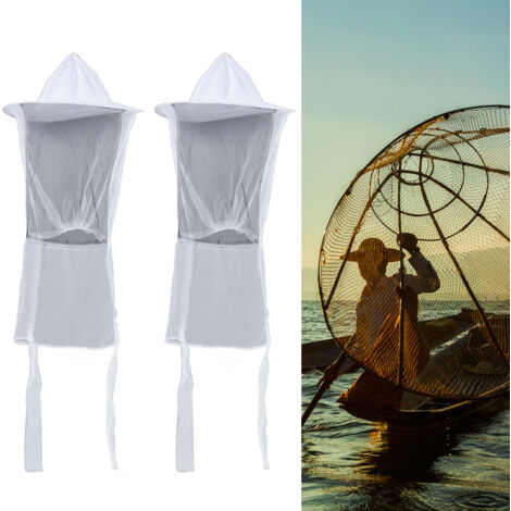 Gorro protector de dos piezas para apicultura, con tejido de malla transpirable, ideal para pescadores, cazadores y excursionistas.