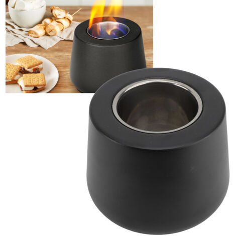 Globo de fuego de mesa portátil y sin humo: brasero decorativo negro para uso interior y exterior.