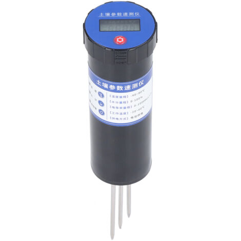 Sensor de suelo 3 en 1: temperatura, humedad, conductividad con pantalla LCD – acero inoxidable, 3 pilas AA (1/5)