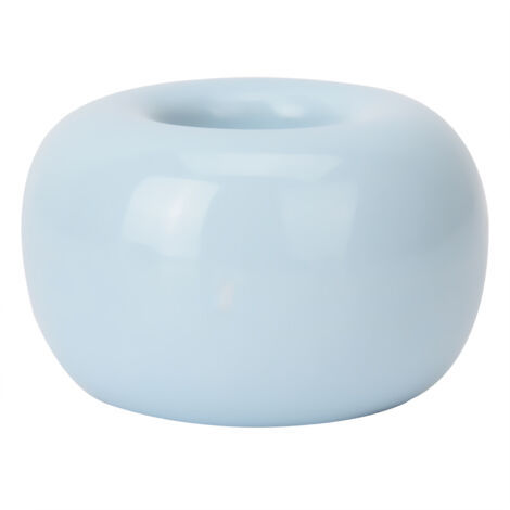 Portacepillos de dientes de cerámica original con forma de rosquilla, azul caramelo – Base adorable y multifuncional, 4,5 x 3 cm (1/5)
