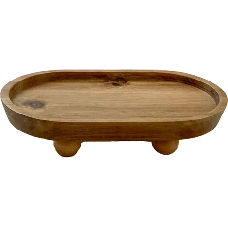 Bandeja ovalada de madera original con colgantes: accesorio decorativo, espacio de almacenamiento para la entrada, llaves o aromaterapia. (1/3)