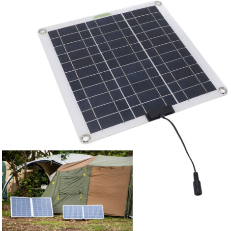 Cargador solar monocristalino de alto rendimiento de 200 W para automóviles, conector OBD para camping, almacenamiento resistente a la intemperie.