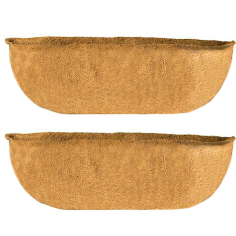 Macetero colgante de pared hecho de fibra de coco natural - Decoración exterior duradera y compostable (1 unidad) (1/4)