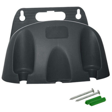 Soporte de pared de PVC para manguera de jardín – Soporte de PVC de 20 m con tornillos de rosca