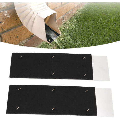 Antena de canalón de bajo ruido, ajustable, de aluminio + absorbente de sonido – paquete de 2 para canalones de 6,6 cm (2,6 pulgadas) – reducción del ruido de la lluvia (1/5)