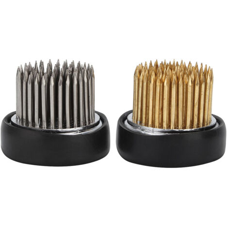 Paquete doble de punzones redondos para Ikebana – soportes para flores hechos de cobre y acero inoxidable – 2 x 3,7 cm – 91 alfileres (1/5)
