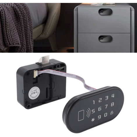 Cerradura de combinación para armarios Aleación de zinc ABS + aleación de zinc Opciones de desbloqueo flexibles Admite hasta 100 contraseñas Fácil instalación (1/5)