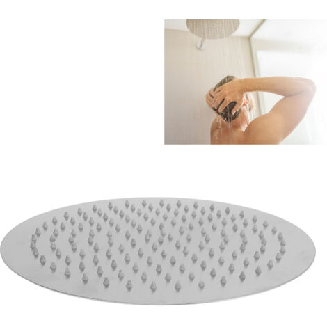Cabezal de ducha de techo de 12 pulgadas [ducha de lluvia] SUS304, ultrafino, alta presión, instalación universal, G1/2