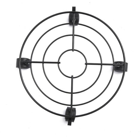 Soporte rodante para macetas con plataforma de hierro negro. (1/5)