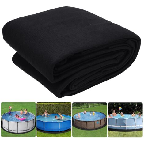 Protección para el suelo de la piscina: alfombrilla de fieltro para debajo del suelo, 4,6 m de diámetro, antideslizante (1 alfombrilla).