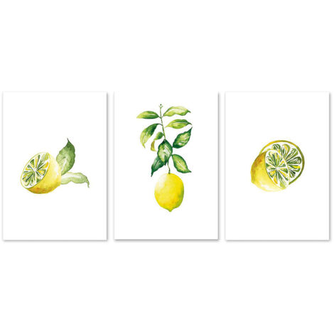 Lienzos decorativos – Juego de 3 piezas – Pintura en acuarela multicolor (20x25, 30x40, 40x50, 50x70) – Adhesivo ecológico, impermeable y reutilizable (1/5)