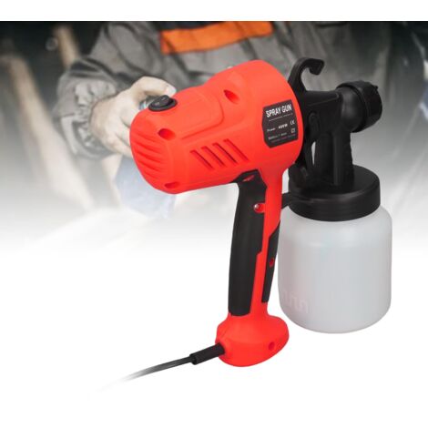 Pistola pulverizadora eléctrica Mano M500, atomización fina, 3 patrones de pulverización ajustables + para látex, paredes y superficies plásticas, 1168 g, roja (1/5)