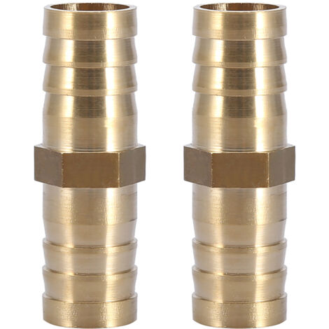 Kupferne, geradlinige Schlauchverbinder mit Widerhaken, 2-Wege-Ausführung, verschiedene Größen (6/8/10/12/14/16/20 mm, komplettes Sortiment) (1/5)