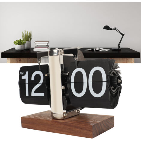 Reloj plegable automático de estilo retro – Material: Negro y acero inoxidable – Tamaño de mesa (1/5)