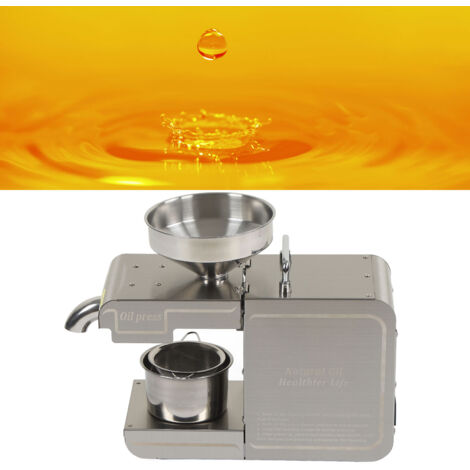 Prensa de aceite eléctrica T1, mini prensa automática de acero inoxidable con control inteligente de temperatura, enchufe estadounidense de 110 V. (1/5)
