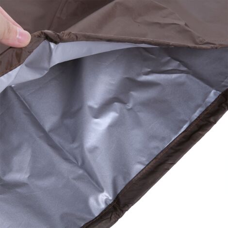Funda protectora impermeable para sombrillas – tafetán de poliéster, 265 x 50 cm, marrón, con bolsa de almacenamiento.