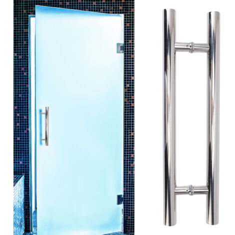 Manilla para puerta corredera de granero (acero inoxidable 304) – Kit de montaje y manilla – Herrajes robustos y duraderos – Con cerradura para puertas correderas de madera o vidrio (1/5)