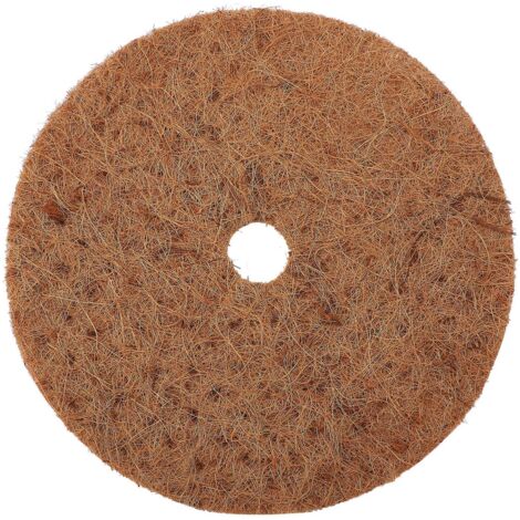 Felpudo de fibra de coco, natural y duradero, protector de suelo para macetas. (1/5)