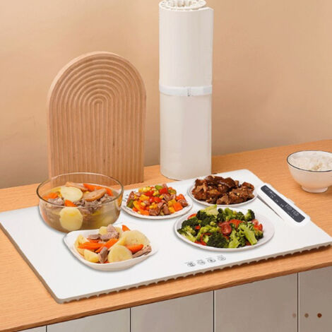 Almohadilla térmica eléctrica portátil – [Calentamiento rápido, plegable, pantalla digital] – 3 ajustes de temperatura, temporizador de 1, 2 y 4 horas, 240 W, PP/silicona, 63 x 40 cm, enchufe estadoun (1/5)