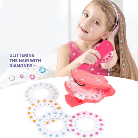 Automatisches DIY-Haarstyling-Set, Haaraccessoires für Mädchen, Geschenk, 75 selbstklebende ABS-Perlen, 11,5 cm (1/5)
