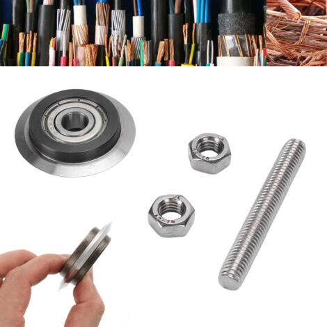 Cuchilla de repuesto para pelacables – acero – Ø 3,9 cm/0,8 cm – Juego con tornillos y tuercas para reparar pelacables (1/5)