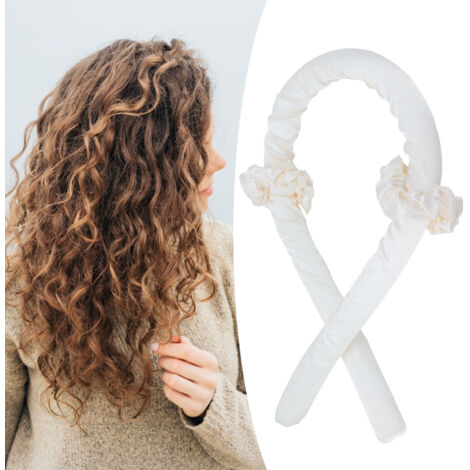 Hitzefreier Haarwickler – Schaumstoffstabwickler mit Haarband und Haarspangen – Kunststoff/Schaumstoff/Stoff – Gelb (1/5)